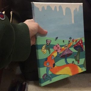 Mushroom valley painting